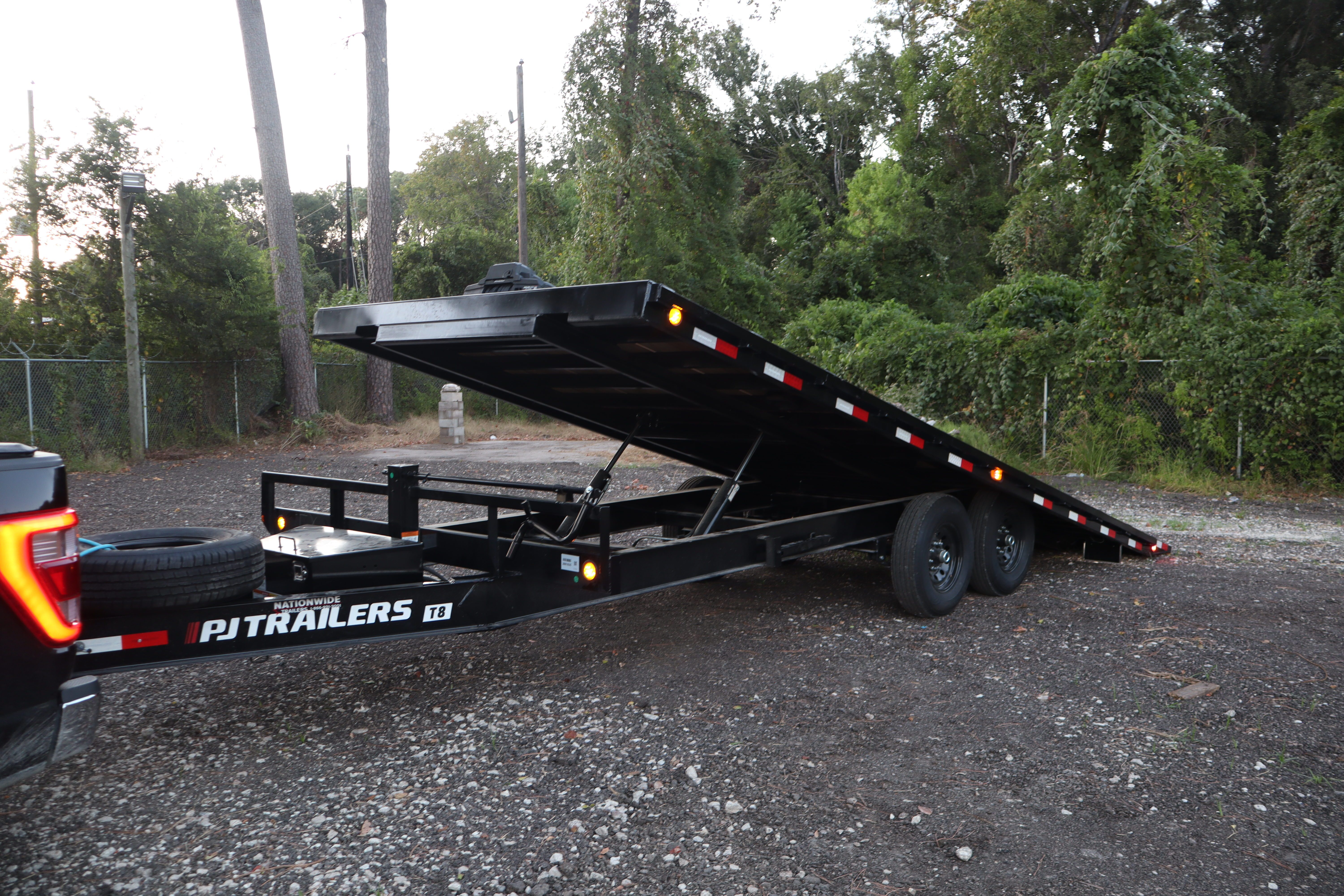 Deck over tilt trailer